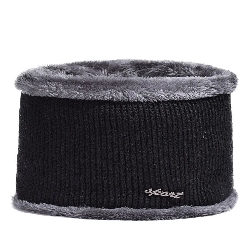 New Winter Men'S Hat â Outdoor Ear Protection Warm Knitted Cap with Windproof Visor, Thick Bicycle Scarf Cap for Men